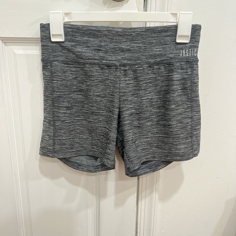 Justice Women's Charcoal Heather Bike Shorts